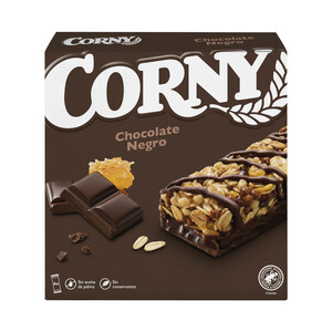 Imagen de CORNY Barritas de cereales con chocolate negro 6 x 23 g.