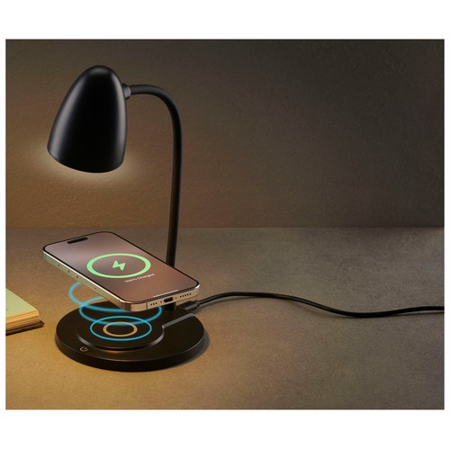Lampara cargador táctil CELLULARLINE WIRELESSLIGHT15WK, 15W para smartphone, 5W para auriculares, 3 modos de luminosidad