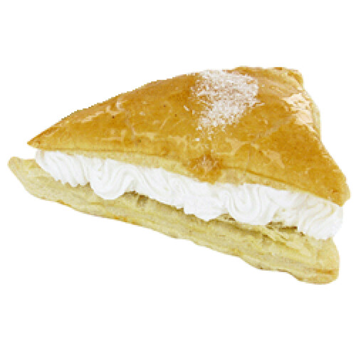 Triangulo relleno de nata.