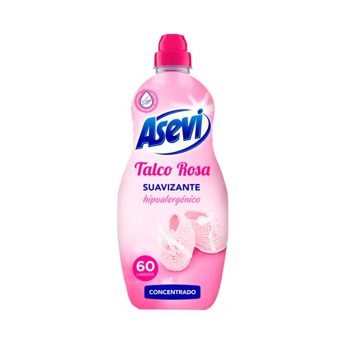 ASEVI Suavizante concentrado aroma a talco rosa 60 lav. 1,5 l.