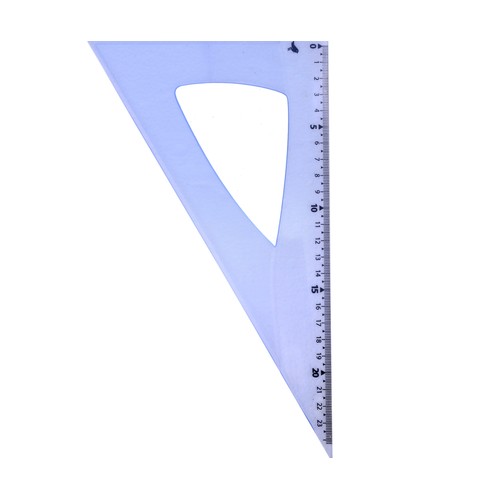 Escuadra irrompible, 60 grados, 25 cm, azul, ALCAMPO.