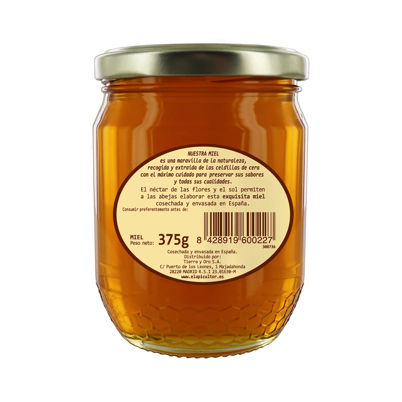 Miel multifloral de España 375 g.