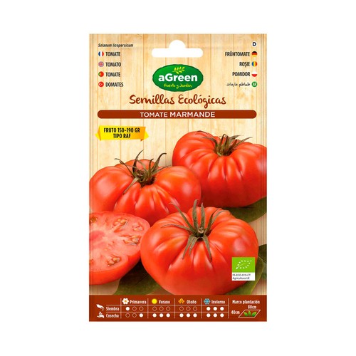Semillas ecológicas para sembrar tomates de la variedad Marmande HA-HUERTO Y JARDÍN 0.25 gramos.