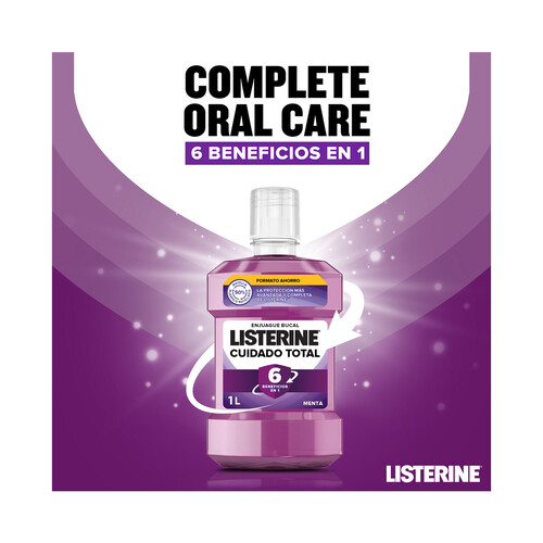 LISTERINE Enjuague bucal de uso diario LISTERINE Cuidado total 1 l.