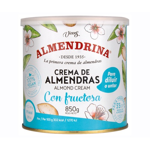 ALMENDRINA Crema de almendras con fructosa 850 g.