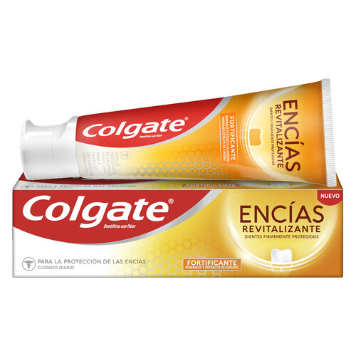COLGATE Pasta de dientes de uso diario, con acción fortificante y revitalizante de encías COLGATE Fortificante 75 ml.