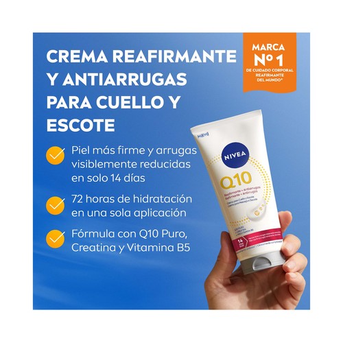 NIVEA Q10 Crema reafirmante y antiarrugas para cuello y escote 200 ml.