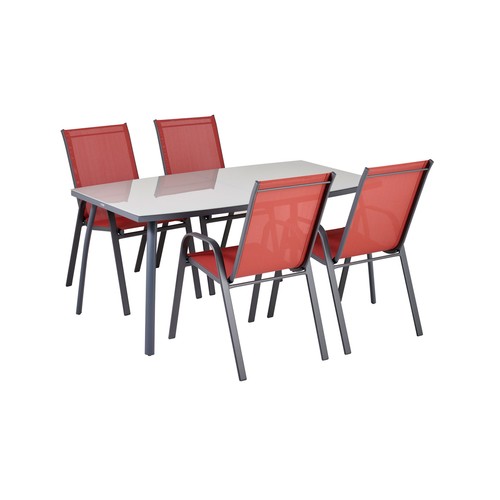 Mesa rectangular de acero de 160x90x73 cm, GARDENSTAR
