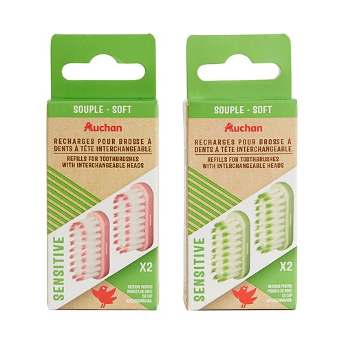 PRODUCTO ALCAMPO Sensitive Recambios de cepillo de dientes con cabezal con filamentos suaves 2 uds.
