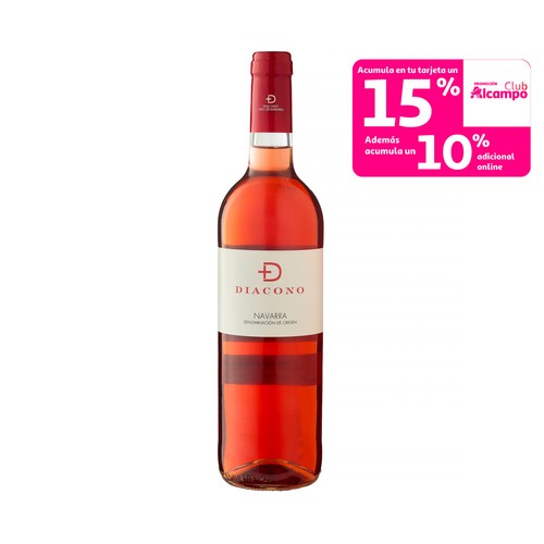 DIACONO Vino rosado con D.O. Navarra botella 75 cl.