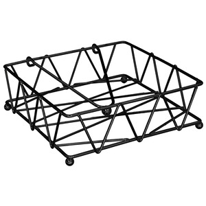 Imagen de Servilletero cuadrado fabricado en metal color negro, 18,5x5,5cm., HOME DECO FACTORY.