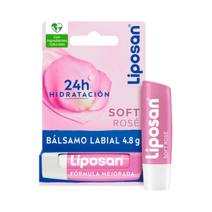Imagen de LIPOSAN Soft rosé Protector (bálsamo) labial hidratante.