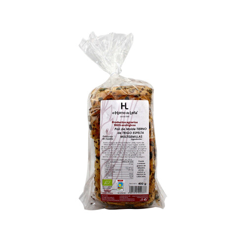 Pan de molde trigo espelta ecológico EL HORNO DE LEÑA 400 g.
