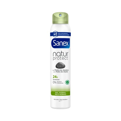 SANEX Natur protect Desodorante en spray para mujer con protección antitranspirante hasta 24h, para pieles normales 200 ml.