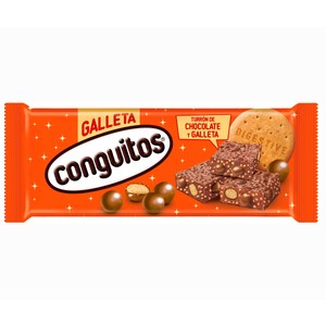Imagen de CONGUITOS Turrón de chocolate con galleta y conguitos180 g.