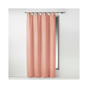Imagen de Cortina lisa con trabillas color rosa, 140x260cm DOUCEUR.