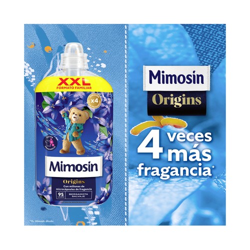 MIMOSIN Origins Suavizante concentrado con aroma a bergamota salvaje, 95 lavados.
