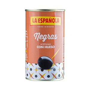Imagen de LA ESPAÑOLA Aceitunas negras con hueso LA ESPAÑOLA lata de 185 g