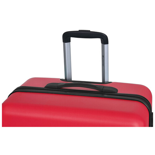 Maleta grande de viaje rígida de color rojo de 75 cm y 4 ruedas ABS, AIRPORT ALCAMPO.