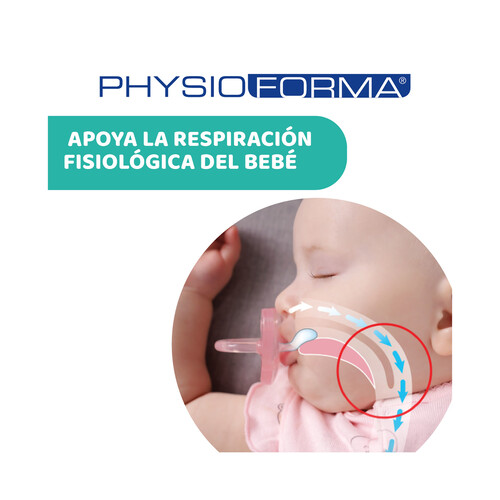 CHICCO Chupetes de silicona con tetinas anatómicas, para bebés de 6 a 16 meses CHICCO Physio soft 2 uds.