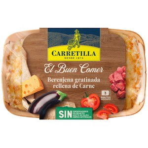Imagen de CARRETILLA El Buen Comer Berenjena gratinada rellena de carne 350 g.
