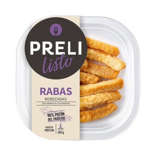 PRELI Rabas rebozadas de potón del pacífico 160 g.