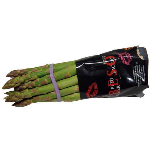 Espárrado verde tamaño jumbo, manojo 420 g.