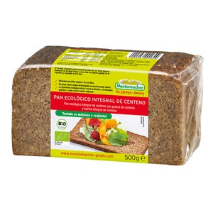 MESTEMACHER Pan ecológico integral de centeno 500 g.
