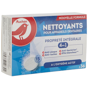 PRODUCTO ALCAMPO Limpiador de prótesis dentales 4 en 1 con oxigeno activo PRODUCTO ALCAMPO 36 uds.