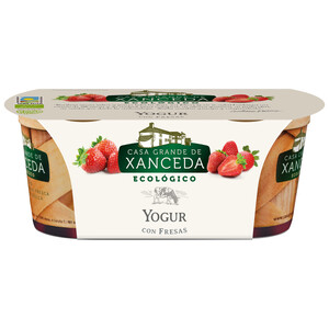 Imagen de CASA GRANDE DE XANCEDA Yogur con fresas ecológico XANCEDA pack 2x125 gr,