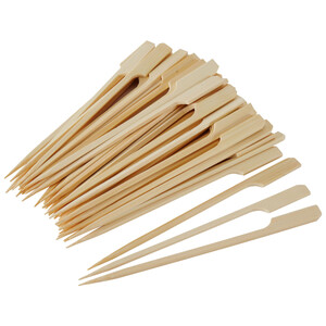 Pack de 50 brochetas de madera bambú de 15 cm. ACTUEL.