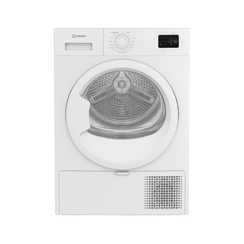 Secadora por condensación con bomba de calor INDESIT CYD92DWWSPT , capacidad de secado: 9KG, clasificación energética: A+, H: 85cm, A: 60cm, F: 60cm.
