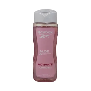 REEBOK Activate your senses Gel para baño o ducha de mujer con extracto de aloe vera y flor de azahar 400 ml.