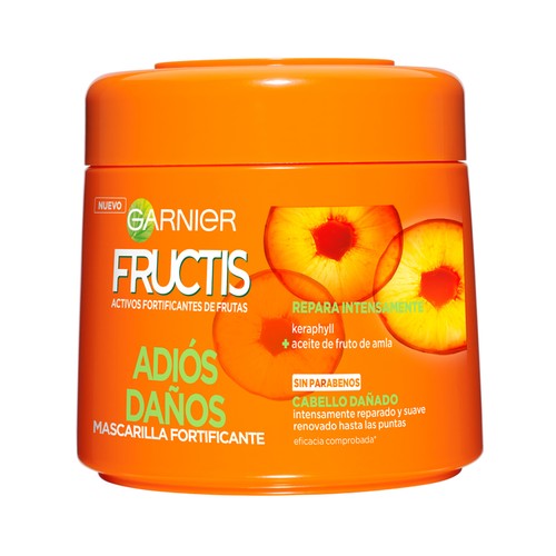 FRUCTIS Adiós daños de Garnier Mascarilla capilar fortificante para cabellos dañados 300 ml.