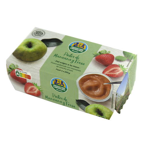ALCAMPO CULTIVAMOS LO BUENO Compota de manzana y fresa  pack 4 uds. x 100 g.