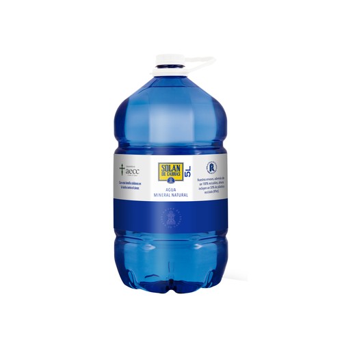Agua mineral SOLAN DE CABRAS garrafa de 5 l.