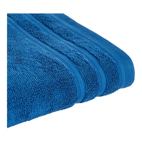 Toalla de lavabo 100% algodón color azul oscuro, densidad de 500g/m², ACTUEL.