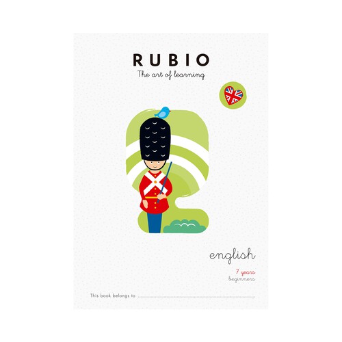 Cuadernillo Rubio English 7 years beginners. Género: infantil, actividades, inglés. Editorial Rubio.