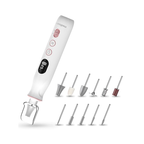Set de manicura y pedicura MEDISANA MP840, pantalla LCD, 11 accesorios.