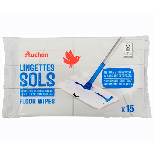 PRODUCTO ALCAMPO Toallitas limpiadoras suelo 15 uds.