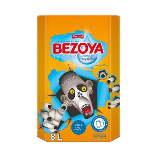 BEZOYA Agua mineral con dispensador bag in box 8 l.