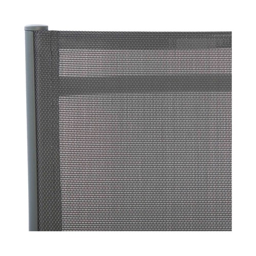 Silla de jardín plegable de acero y textileno, color gris, GARDEN STAR ALCAMPO.
