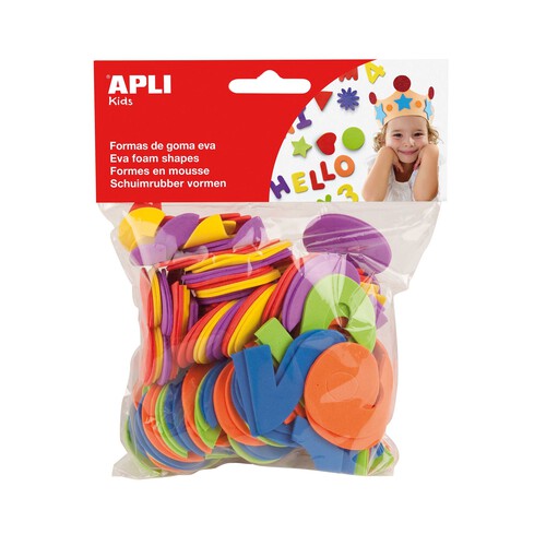 Alcampo Bolsa de 104 letras de goma eva y colores surtidos APLI