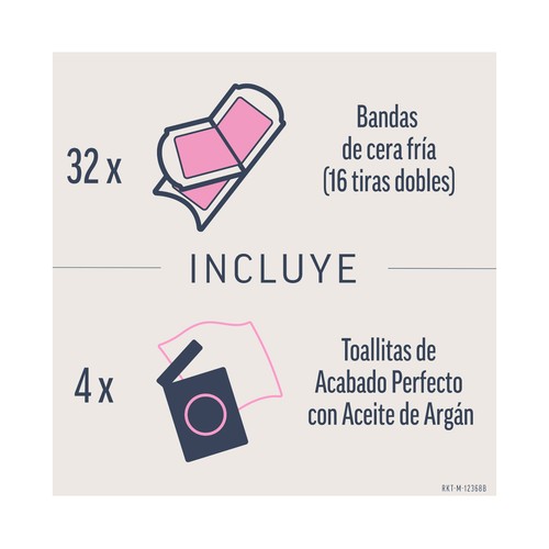 VEET Bandas de cera depilatoria para rostro, pieles normales VEET Expert 32 uds