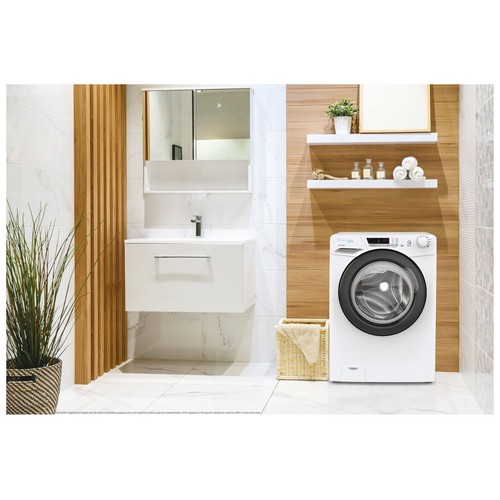 Lavadora CANDY HCU1282DWB4/1-S 8KG, clasificación energética: B, 1200RPM, H: 85cm, A: 60cm, F: 53cm.
