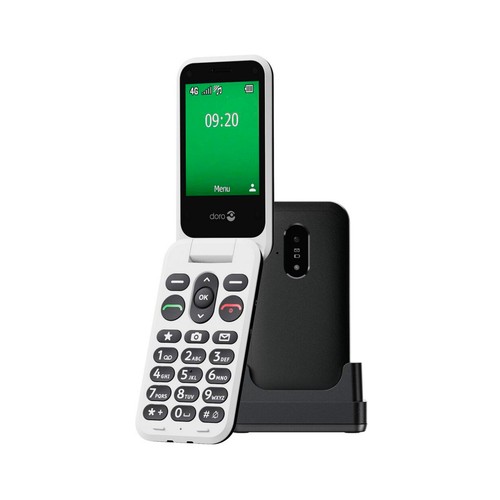 Teléfono móvil Senior DORO leva E22 Black/White 4G, pantalla 2.8", Bluetooth.
