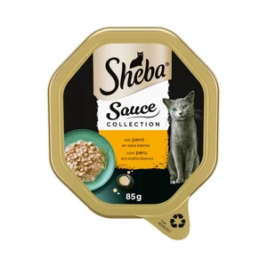 SHEBA Alimentación de gato tarrina salsa pollo 85g