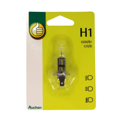 Bombilla H1, 55W, 12V, AUCHAN.