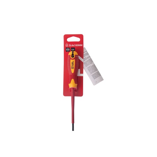 Destornillador plano, SL4x100mm, PRODUCTO ALCAMPO.