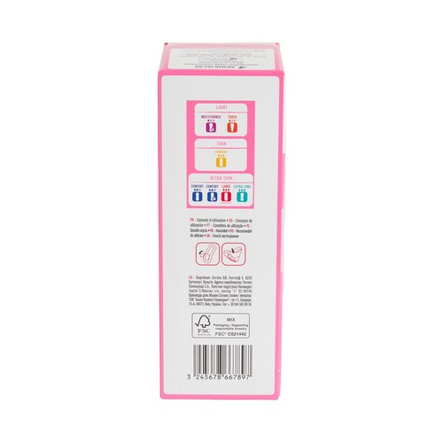 PRODUCTO ALCAMPO Salvaslips ultra finos y extra largos, con forma anatómica PRODUCTO ALCAMPO 30 uds.